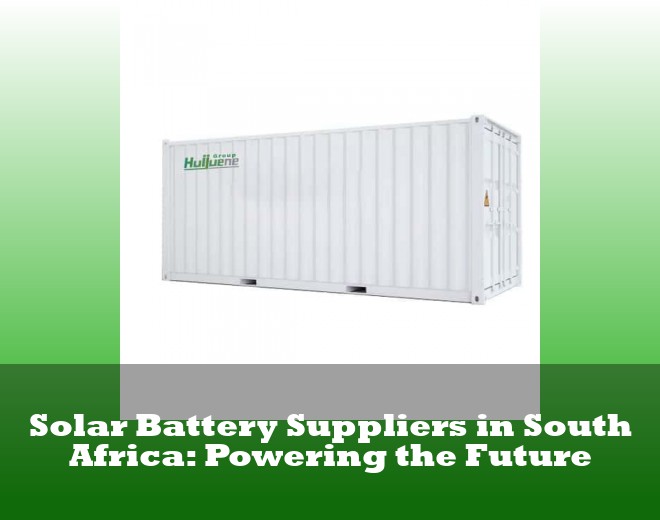 Solar Battery Suppliers in South Africa: Powering the Future