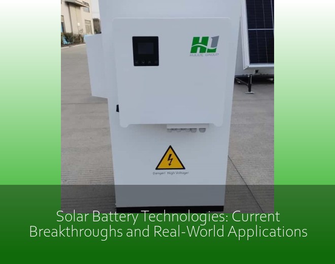 Solar Battery Technologies: Current Breakthroughs and Real-World Applications