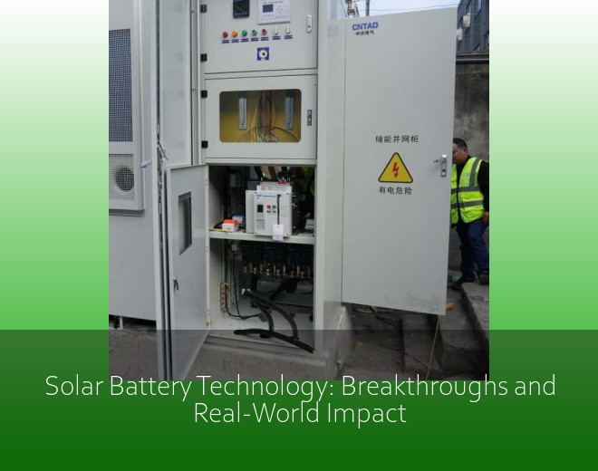 Solar Battery Technology: Breakthroughs and Real-World Impact