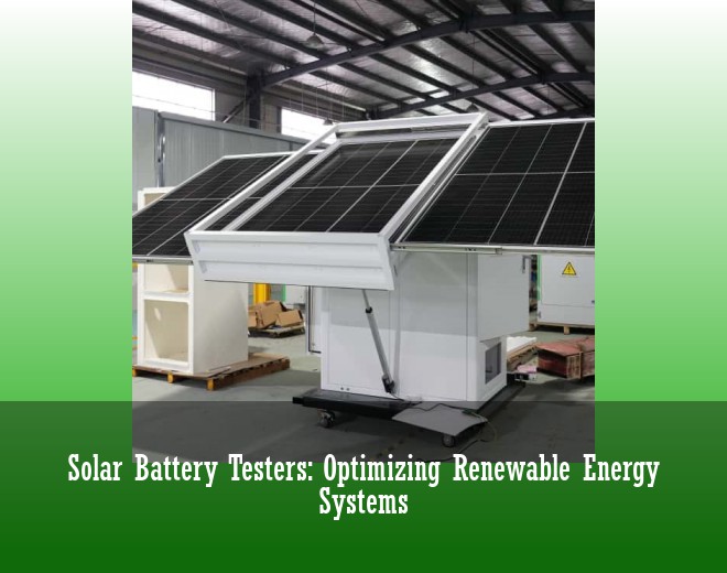 Solar Battery Testers: Optimizing Renewable Energy Systems