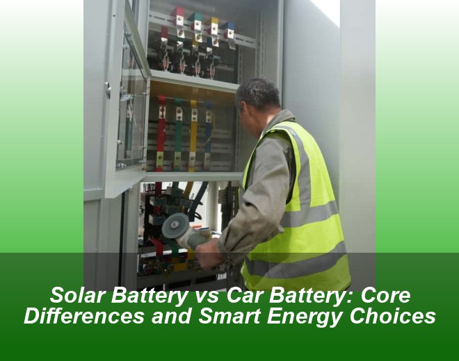 Solar Battery vs Car Battery: Core Differences and Smart Energy Choices