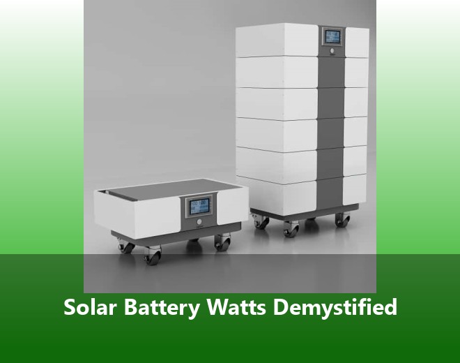 Solar Battery Watts Demystified