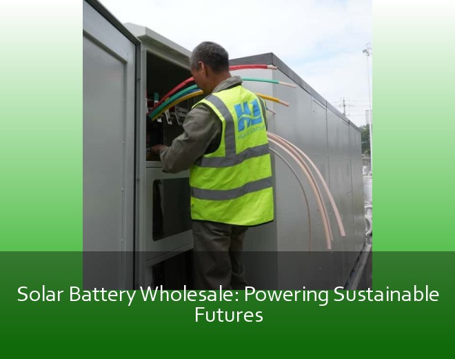 Solar Battery Wholesale: Powering Sustainable Futures