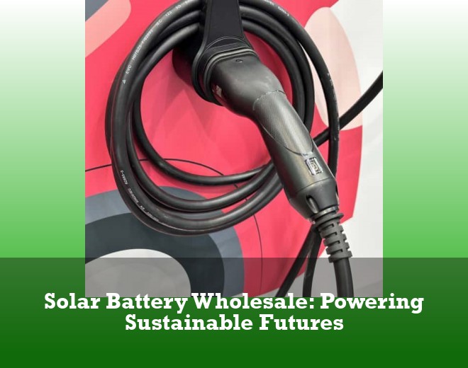 Solar Battery Wholesale: Powering Sustainable Futures