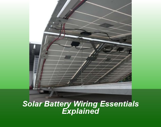 Solar Battery Wiring Essentials Explained