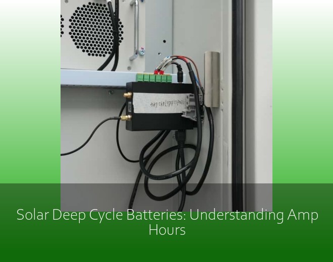 Solar Deep Cycle Batteries: Understanding Amp Hours