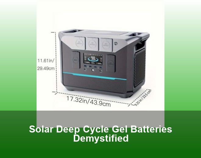 Solar Deep Cycle Gel Batteries Demystified