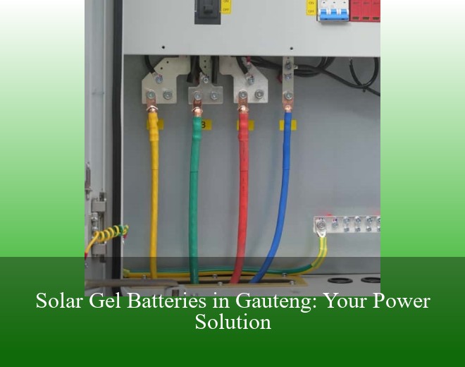 Solar Gel Batteries in Gauteng: Your Power Solution