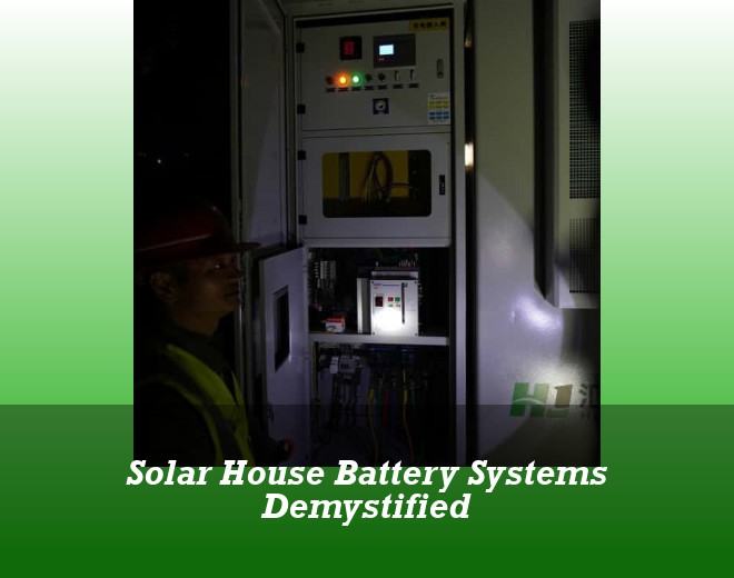 Solar House Battery Systems Demystified