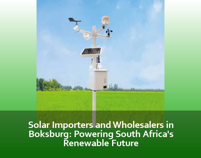 Solar Importers and Wholesalers in Boksburg: Powering South Africa's Renewable Future