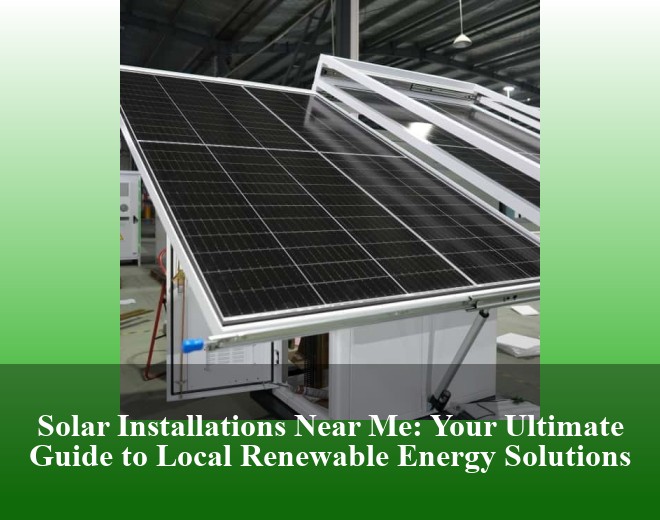 Solar Installations Near Me: Your Ultimate Guide to Local Renewable Energy Solutions