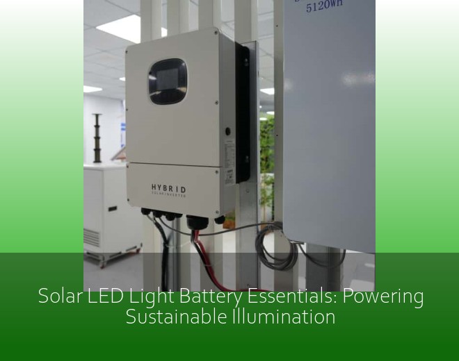 Solar LED Light Battery Essentials: Powering Sustainable Illumination