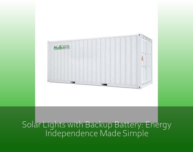 Solar Lights with Backup Battery: Energy Independence Made Simple