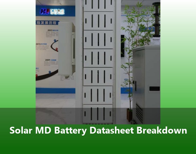 Solar MD Battery Datasheet Breakdown