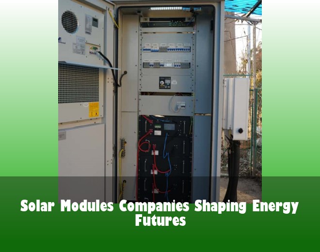 Solar Modules Companies Shaping Energy Futures