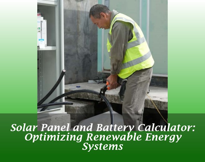 Solar Panel and Battery Calculator: Optimizing Renewable Energy Systems