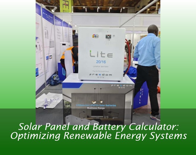 Solar Panel and Battery Calculator: Optimizing Renewable Energy Systems