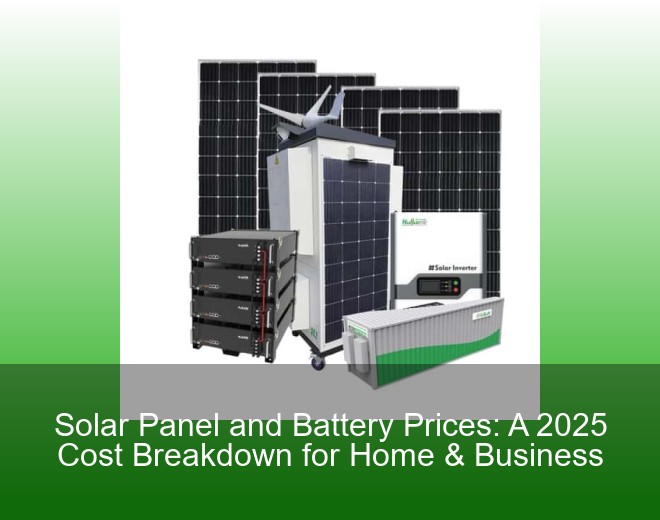 Solar Panel and Battery Prices: A 2025 Cost Breakdown for Home & Business