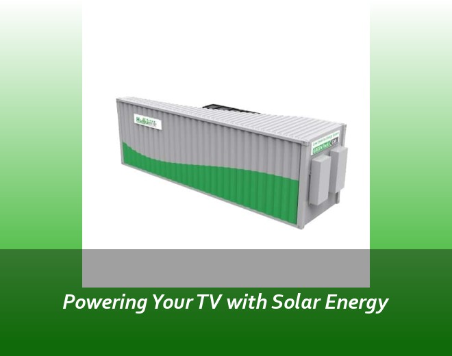 Powering Your TV with Solar Energy