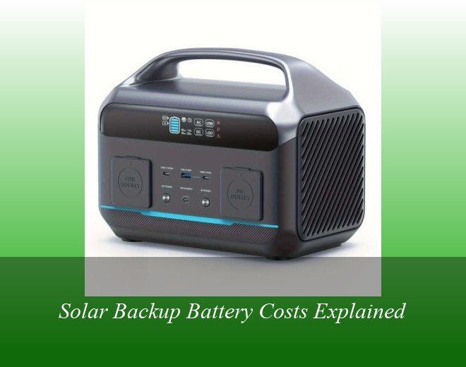 Solar Backup Battery Costs Explained