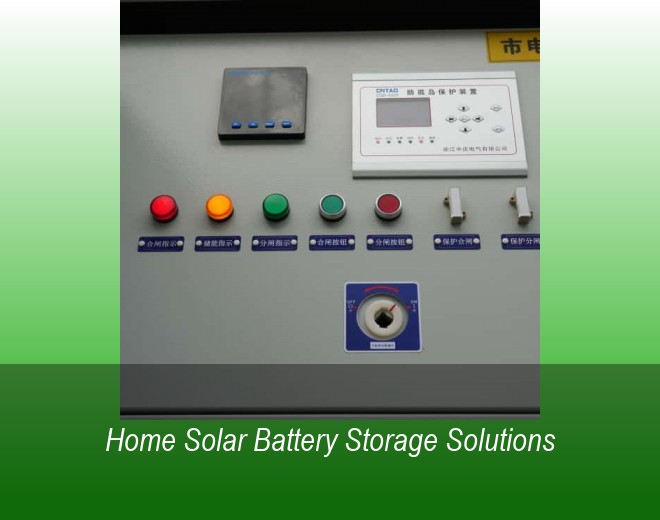 Home Solar Battery Storage Solutions