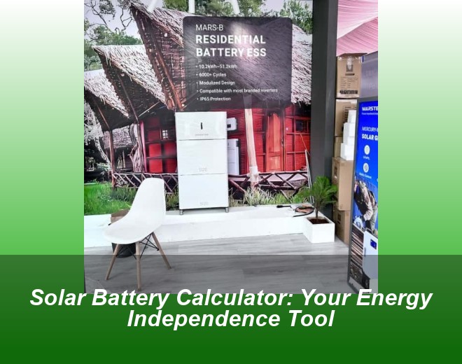 Solar Battery Calculator: Your Energy Independence Tool