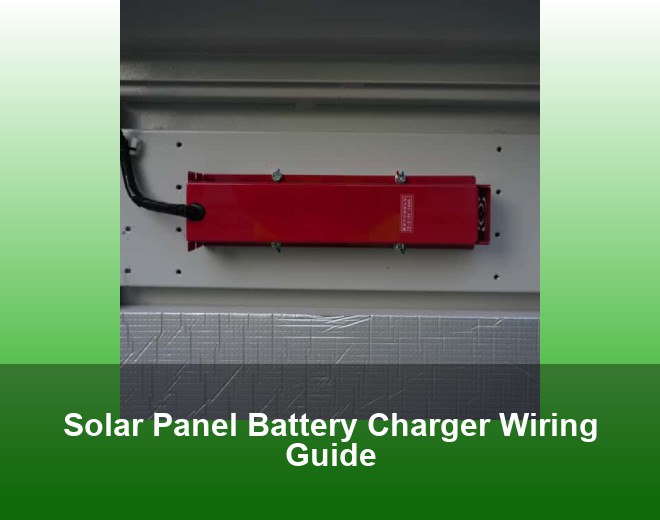 Solar Panel Battery Charger Wiring Guide