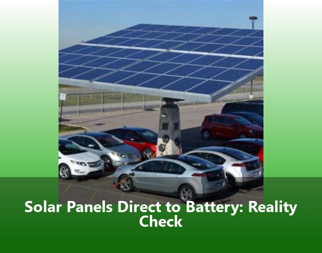Solar Panels Direct to Battery: Reality Check