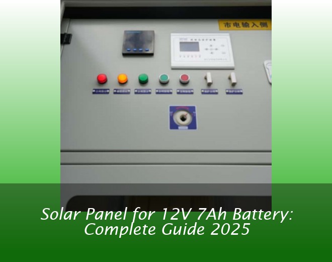 Solar Panel for 12V 7Ah Battery: Complete Guide 2025