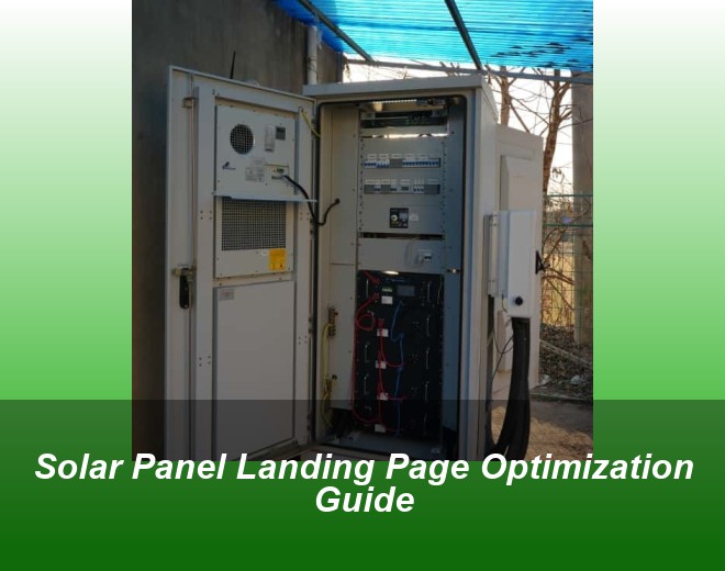 Solar Panel Landing Page Optimization Guide
