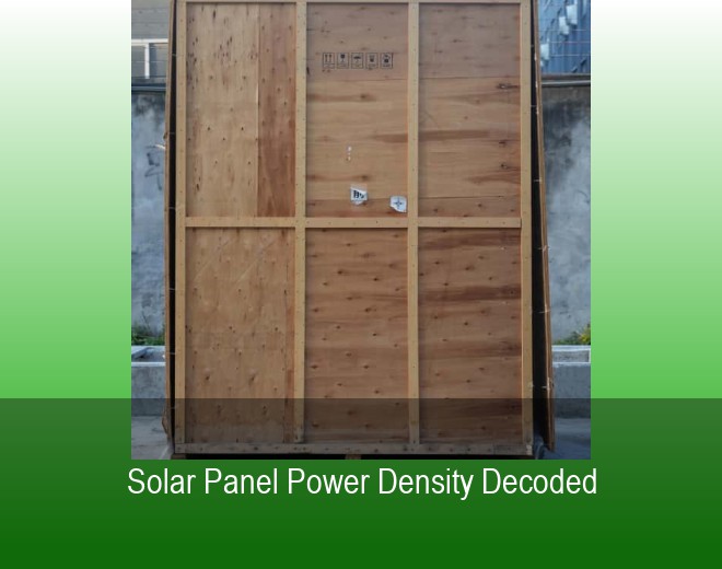 Solar Panel Power Density Decoded