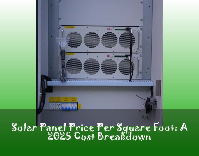 Solar Panel Price Per Square Foot: A 2025 Cost Breakdown