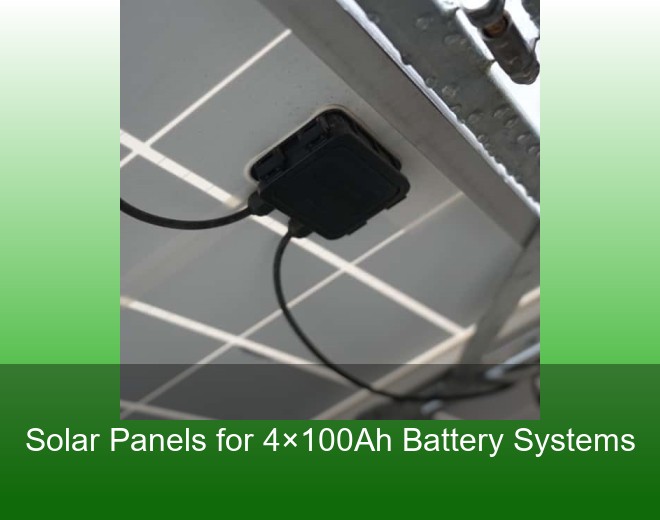 Solar Panels for 4×100Ah Battery Systems