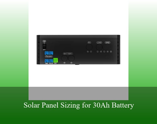 Solar Panel Sizing for 30Ah Battery