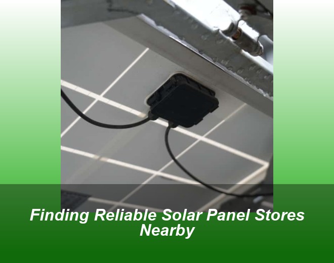 Finding Reliable Solar Panel Stores Nearby