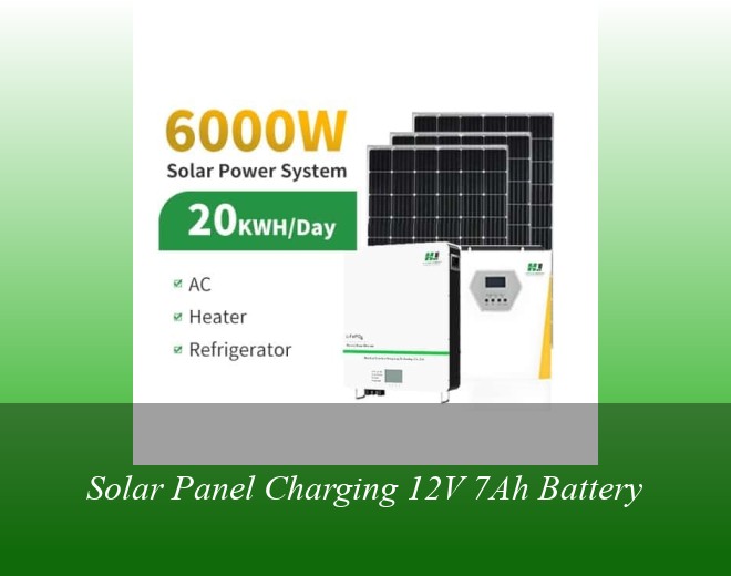 Solar Panel Charging 12V 7Ah Battery