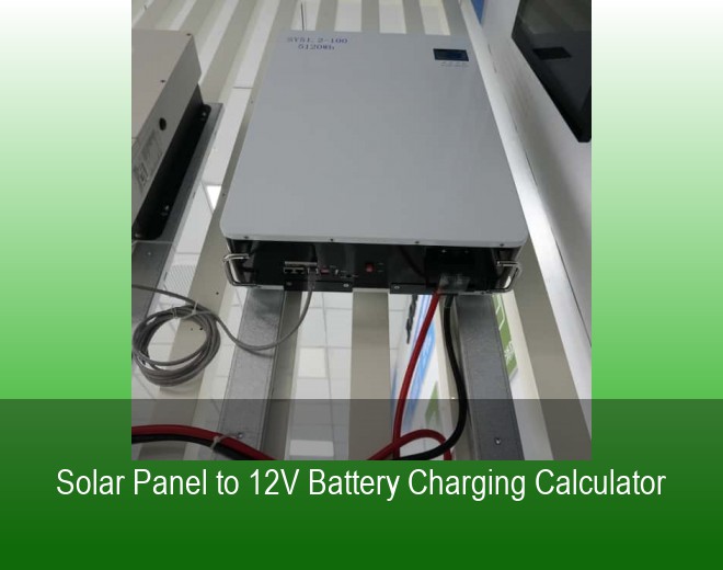 Solar Panel to 12V Battery Charging Calculator