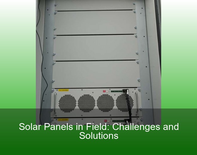 Solar Panels in Field: Challenges and Solutions