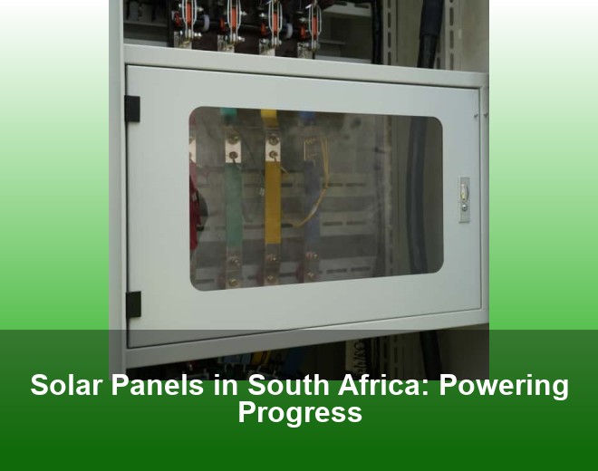 Solar Panels in South Africa: Powering Progress