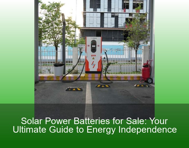 Solar Power Batteries for Sale: Your Ultimate Guide to Energy Independence