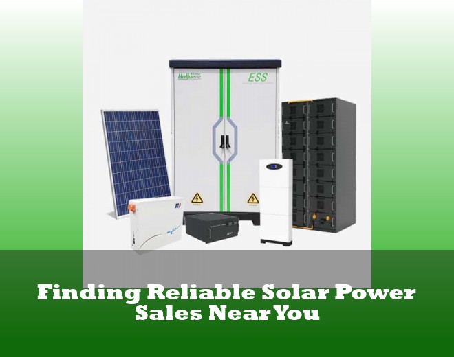 Finding Reliable Solar Power Sales Near You