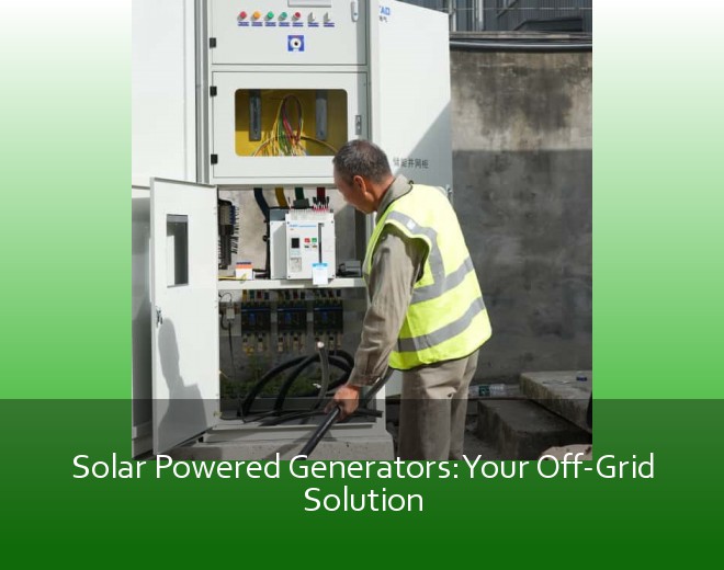 Solar Powered Generators: Your Off-Grid Solution