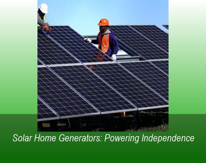 Solar Home Generators: Powering Independence