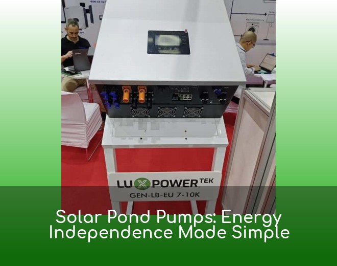 Solar Pond Pumps: Energy Independence Made Simple