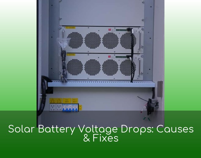Solar Battery Voltage Drops: Causes & Fixes