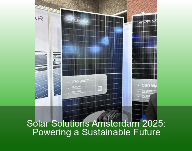 Solar Solutions Amsterdam 2025: Powering a Sustainable Future