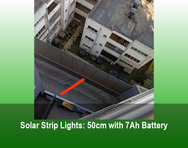 Solar Strip Lights: 50cm with 7Ah Battery