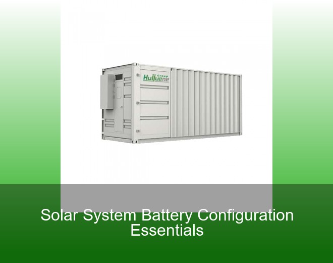 Solar System Battery Configuration Essentials