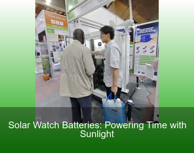 Solar Watch Batteries: Powering Time with Sunlight