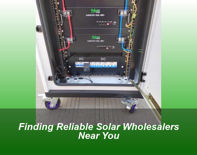 Finding Reliable Solar Wholesalers Near You